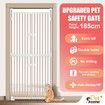 Retractable Safety Gate Pet Dog Cat Security Stair Barrier Extra Tall Fence Enclosure Guard Kitchen Doorway Fencing 190 to 250cm