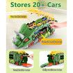Dinosaur Truck Toys for Kids, Transforms into Triceratops with Race Track Set Toys for Boys 3 4 5 6 7 8 Years Old Green