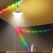 Solar Retractable Camping String Lights Reel Portable Rechargeable Strip Light Waterproof Tent Lantern Hiking Garden Party Festival Decor Colorful