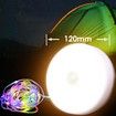 Solar Retractable Camping String Lights Reel Portable Rechargeable Strip Light Waterproof Tent Lantern Hiking Garden Party Festival Decor Colorful