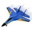 Gravity Gliders Airplane with Lights,Upgrade RC Plane Remote Control Glider Airplanes 2.4 GHZ 2 Channels,Anti-Collision Silicone Nose RC Plane (Blue)