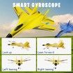 Gravity Gliders Airplane with Lights,Upgrade RC Plane Remote Control Glider Airplanes 2.4 GHZ 2 Channels,Anti-Collision Silicone Nose RC Plane (Blue)
