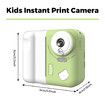 Kids Instant Print Camera,1080P Digital Camera 2.4Inch IPS Screen 10X Zoom Built-in Battery, Birthday Gift for Boy Girl (Green)