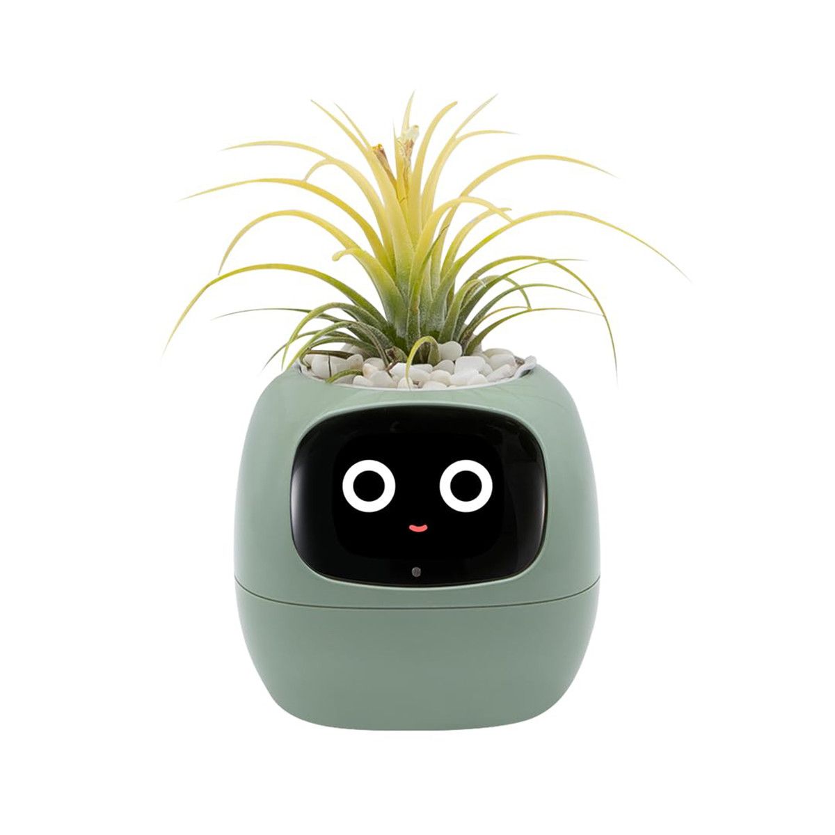Smart Pet Planter Robot Guidance on Plant Care with Emoji,Adorable Plant Companion with Rich Gesture Interaction,Neat Desk Setup Gift (Green)