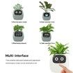 Smart Pet Planter Robot Guidance on Plant Care with Emoji,Adorable Plant Companion with Rich Gesture Interaction,Neat Desk Setup Gift (Green)