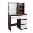 Hollywood Vanity Table Dressing Makeup Desk Modern Dresser Bedroom Furniture with 12 LED Lighted Mirror 4 Drawers 3 Compartments