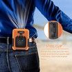 Waist Clip Fan Wearable Fan Portable Personal Body Fan Powerful 6000mAh Upto 24H Cooling and Heatstroke Prevention Fan, Orange