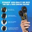 Karaoke Machine Portable Bluetooth Speaker with 2 UHF Wireless Microphones PA System with Disco Ball,LED Lights for Home Party,Wedding,Church,Picnic