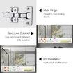White Bathroom Mirror Cabinet Medicine Shaver Shaving Wall Storage Cupboard Organiser Shelves Furniture with LED Lights Doors 90x13x75cm