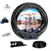 10m Misting 10Nozzles Sprinkler Outdoor Mister System for Patio Garden Trampoline Greenhouse