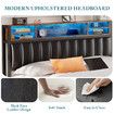 Queen Size Bed Frame Mattress Base Bedroom Furniture Upholstered Foundation Platform PU Wooden Metal with RGB Storage