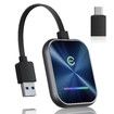 Wireless CarPlay Adapter,2 in 1 Wireless CarPlay & Android Auto Adapter Converts Factory Wired CarPlay to Wireless,Plug and Play Carplay Wireless Adapter