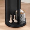Full Length Body Mirror Large Long Tall Floor Free Standing Rotating Stand Up Alone Makeup Dressing Home Decor Black with Storage