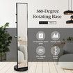 Full Length Body Mirror Large Long Tall Floor Free Standing Rotating Stand Up Alone Makeup Dressing Home Decor Black with Storage