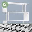 Office Computer Desk L Shaped Rotating Corner Study Gamer Furniture Home Work Writing Gaming Executive Table Modern with Bookshelf 2 Cabinets
