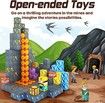 Magnetic Blocks Mine Sword Caverns 100Pcs Build World Edition Classroom Toddler Toys Boys Girls Sensory Montessori Learning Fun Age 3+