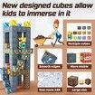 Magnetic Blocks Mine Sword Caverns 100Pcs Build World Edition Classroom Toddler Toys Boys Girls Sensory Montessori Learning Fun Age 3+