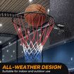 Genki Indoor Basketball Hoop Ring Rim Goal Net Outdoor Door Wall Mounted Hanging Basket Replacement Set for Standard Backboards No.7 Balls 45cm