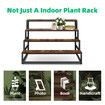 4 Tiered Plant Stand Shelf Flower Pot Metal Holder Indoor Outdoor Corner Planter Herb Shelves Garden Large Storage Rack Black Brown