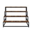 4 Tiered Plant Stand Shelf Flower Pot Metal Holder Indoor Outdoor Corner Planter Herb Shelves Garden Large Storage Rack Black Brown