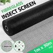 Fly Window Screen Mesh 30x1m Mosquito Netting Balcony Privacy Door Insect Bug Pet Net Fibreglass Sun Shade Roll Black for Garden Porch Patio