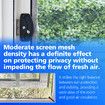 Fly Window Screen Mesh 50x1m Mosquito Netting Privacy Balcony Insect Bug Pet Door Net Sun Shade Fibreglass Roll Black for Porch Garden Patio