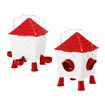 Chicken Bird Feeder Waterer Set Auto Food Water Dispenser Automatic Feeding Poultry Chook Coop Fence Drinker Cup Gravity Fed Drinking 8KG 8L