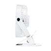 USB Desk Clip On Fan Portable Cooling Clamp Table Wall Battery Powered Air Circulator 360 Degree Rotation with Light for Car Stroller Travel Camping