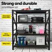Luxsuite Metal Shelving Warehouse Garage Rack Storage Unit Heavy Duty Steel Pallet Racking Adjustable 4 Shelf Organiser 200x60x180cm