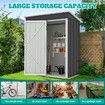 Garden Storage Shed Outdoor Backyard Tool Garage Bike Lockable Utility House Pet Dog Cat Shelter Galvanised Steel Plastic Tilted Roof 160x95x180cm