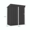 Garden Storage Shed Outdoor Backyard Tool Garage Bike Lockable Utility House Pet Dog Cat Shelter Galvanised Steel Plastic Tilted Roof 160x95x180cm