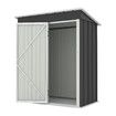 Garden Storage Shed Outdoor Backyard Tool Garage Bike Lockable Utility House Pet Dog Cat Shelter Galvanised Steel Plastic Tilted Roof 160x95x180cm