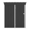 Garden Storage Shed Outdoor Backyard Tool Garage Bike Lockable Utility House Pet Dog Cat Shelter Galvanised Steel Plastic Tilted Roof 160x95x180cm