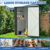 Garden Storage Shed Backyard Outdoor Tool Lockable Bike Garage Utility House Pet Dog Cat Shelter Plastic Galvanised Steel Tilted Roof 99x104x160cm