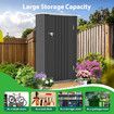 Garden Storage Shed Outdoor Backyard Garage Tool Lockable Utility Bike House Pet Dog Cat Shelter Firewood Rack Tilted Roof Galvanised Steel Plastic