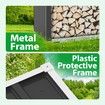 Garden Storage Shed Outdoor Backyard Garage Tool Lockable Utility Bike House Pet Dog Cat Shelter Firewood Rack Tilted Roof Galvanised Steel Plastic