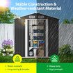 Garden Storage Shed Outdoor Backyard Tool Garage Bike Utility Lockable House Dog Pet Cat Exterior Shelter Home Tilted Roof Galvanised Metal Plastic