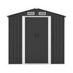 Garden Storage Shed Outdoor Backyard Tool Garage Bike Utility Lockable House Dog Pet Cat Exterior Shelter Home Tilted Roof Galvanised Metal Plastic