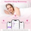 Smart Ring Sleep Tracker Ring Waterproof Fitness Ring for Activity Monitoring/Steps/Distance/Air Gestures for iOS Android (Pink,#8)
