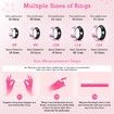 Smart Ring Sleep Tracker Ring Waterproof Fitness Ring for Activity Monitoring/Steps/Distance/Air Gestures for iOS Android (Pink,#8)