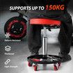 Swivel Work Stool Chair with Wheels Mechanic Tool Tray Height Adjustable Pneumatic Roller Seat for Car Repair Shop Salon Barber Bar Drafting Spa