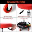 Swivel Work Stool Chair with Wheels Mechanic Tool Tray Height Adjustable Pneumatic Roller Seat for Car Repair Shop Salon Barber Bar Drafting Spa