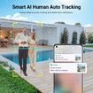 4G Home Security Camera Solar Powered Wireless CCTV Outdoor House Surveillance LTE Cellular Spy System with Dual Lens 4MP PTZ Motion Sensor Batteries