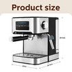 Espresso Coffee Machine 20 Bar 1.6L Portable Stainless Steel Latte Cappuccino Maker Home Office Cafe Milk Frother with Steam Wander Preheating Maxkon