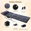 HOMASA Heated Massage Mat Full Body Shiatsu Vibration Lumbar Support Heating Neck Back Foot Massager Electric Recliner Chair Seat Cushion 10 Motors