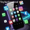 Mini 4G Smartphone Unlocked, 3.0 Inch Dual Sim Quad Core Mini Phone Premium Child Phone Small Phone Student Pocket Cellphone, 2+16GB, Black