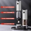 Electric Salt and Pepper Grinder Set Automatic Battery Pepper Mill Shakers Adjustable Coarseness Easy Filling Upgraded Larger Capacity with Led (2 Pack)