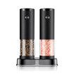 Electric Salt and Pepper Grinder Set Automatic Battery Pepper Mill Shakers Adjustable Coarseness Easy Filling Upgraded Larger Capacity with Led (2 Pack)