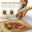 Acrylic Salt and Pepper Grinder Set,Manual Salt and Pepper Mills- Wooden Shakers with Adjustable Ceramic Core-Salt Grinder and Pepper Mill (8In 2Pack)