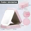 LED Lighted Travel Makeup Mirror Lights jewelry Box USB Power Light Colors Adjustable Brightness 3Colors Dimmable Portable Gift Girl Women